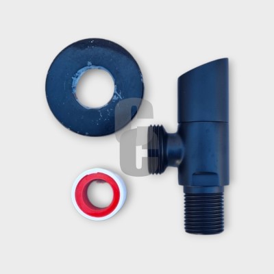 Кран ъглов КЕРАМИЧЕН 1-2х3-4 - ЧЕРЕН